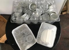 Variety of small dishes, containers & plastic boxes