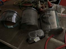 Welding helmets x 3 and mask x 1