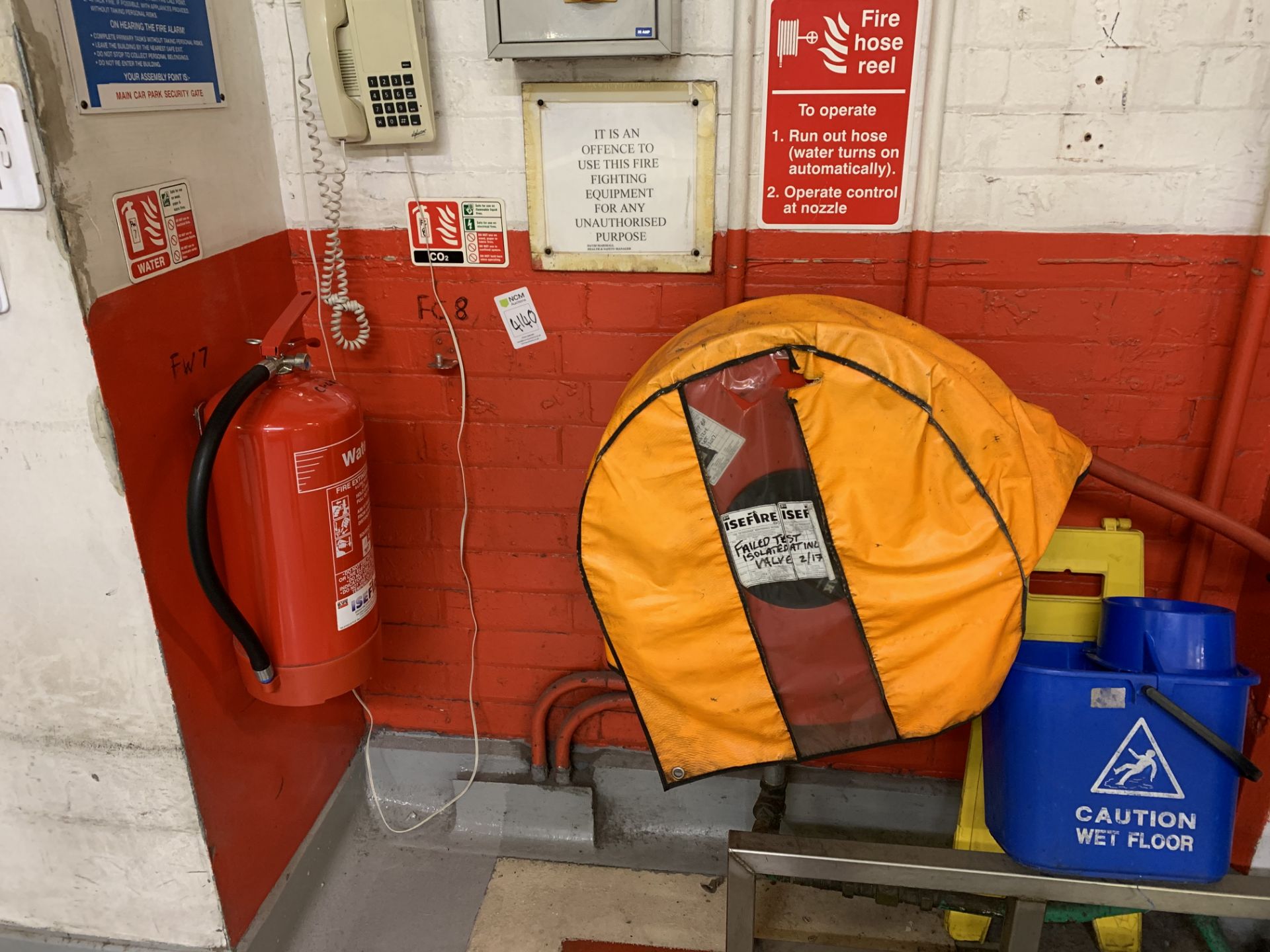 Fire Hose reel and fire extinguisher