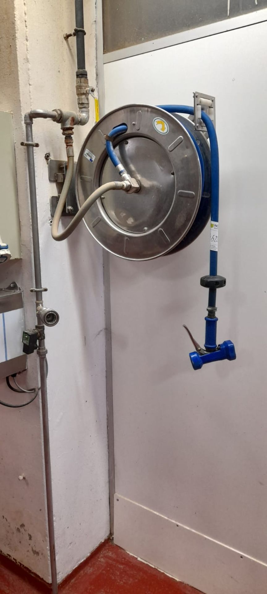 Blue air hose reel