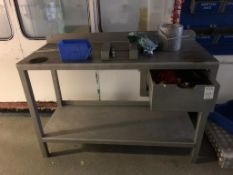 Stainless steel table with drawer