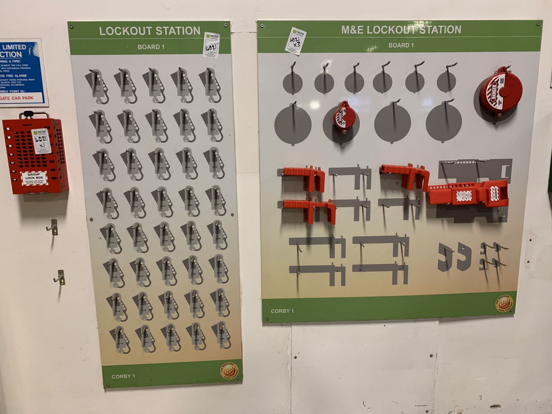 Lock Out Station Boards and lock box