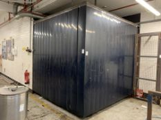 Welding curtain corner room