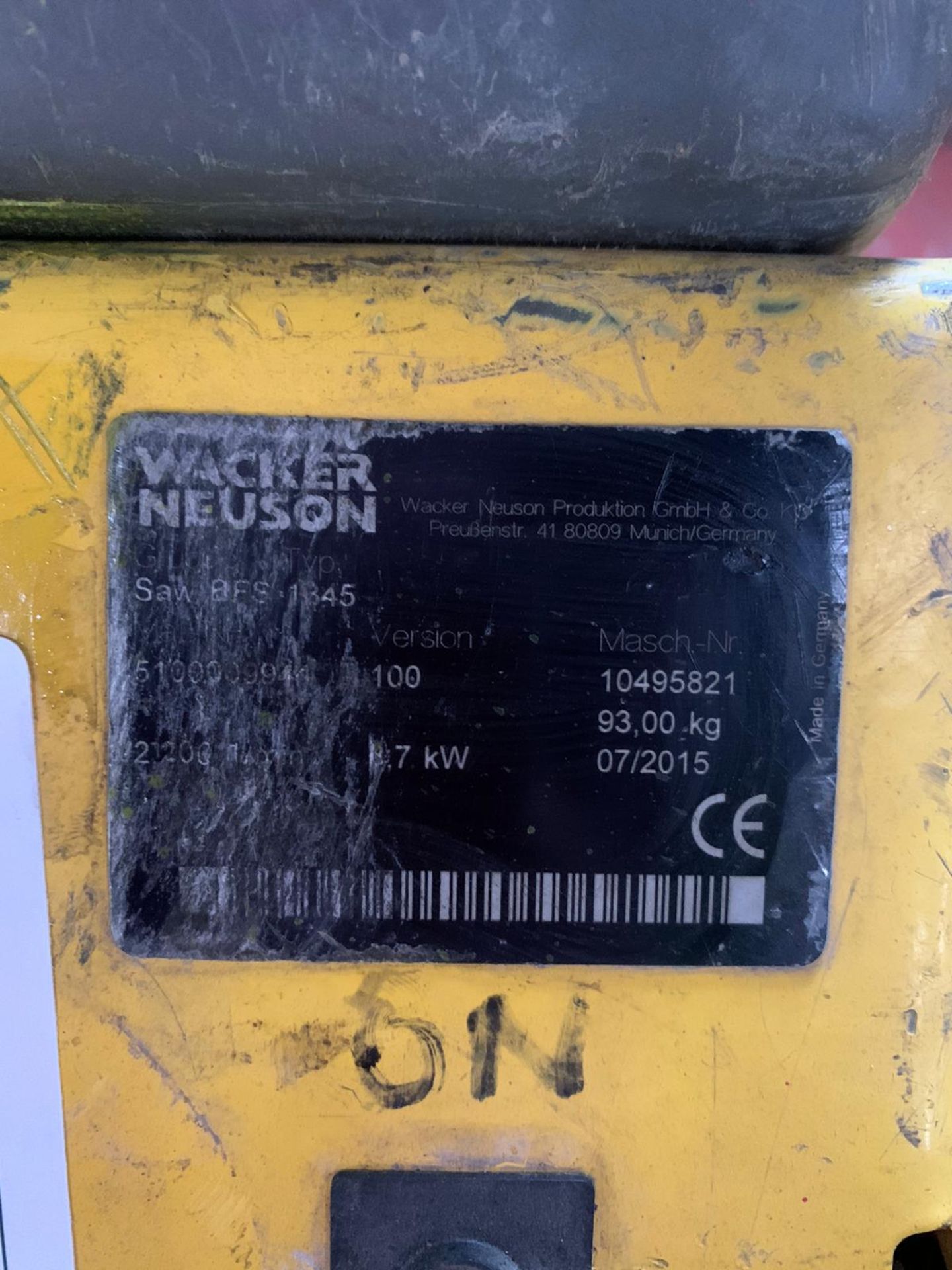 Wacker Neuson BFS1345 450mm Floor Saw - Image 4 of 6
