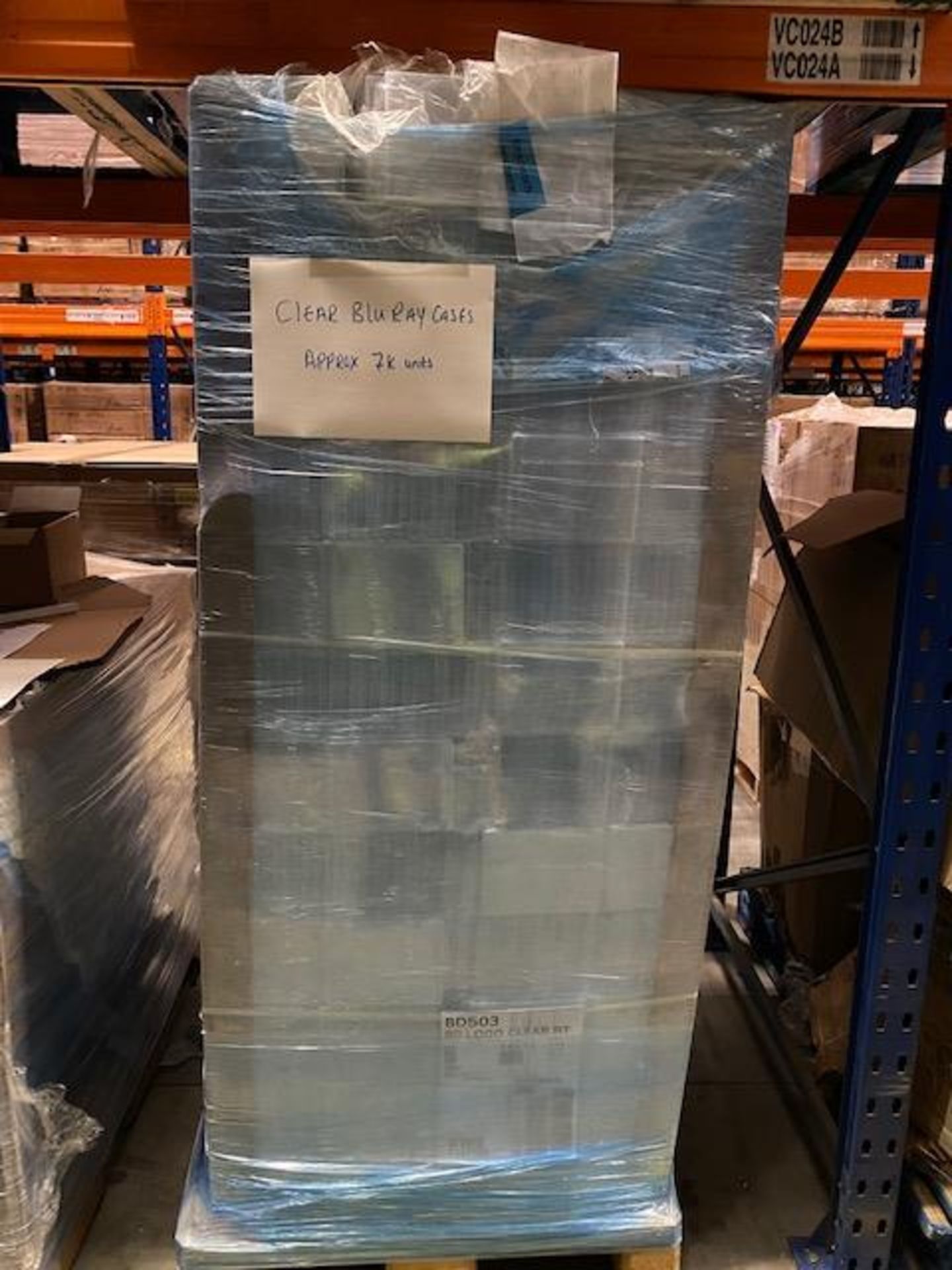 Pallet of Blu Ray Clear Cases