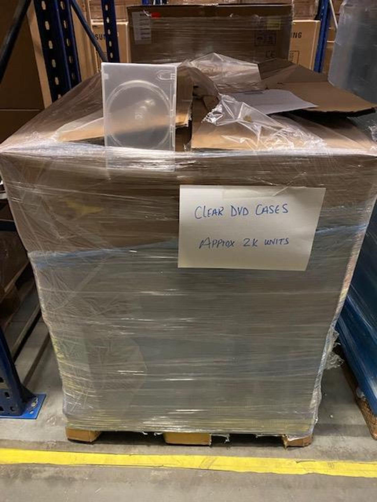 Pallet of Clear DVD Cases