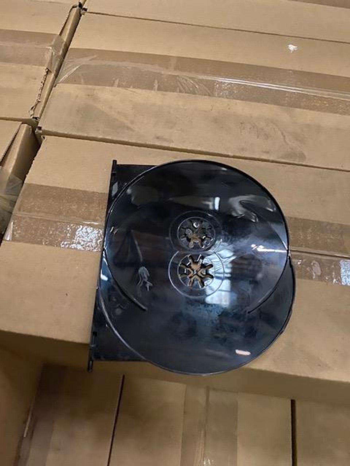 Pallet of Black DVD Double Inner Trays
