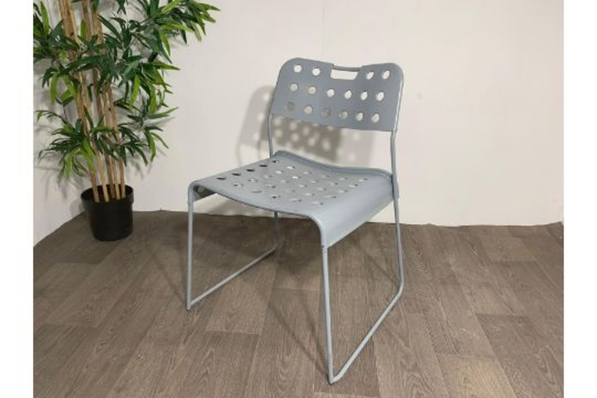 OMK 1965 - Omkstak Chair Grey x2 - Image 3 of 5