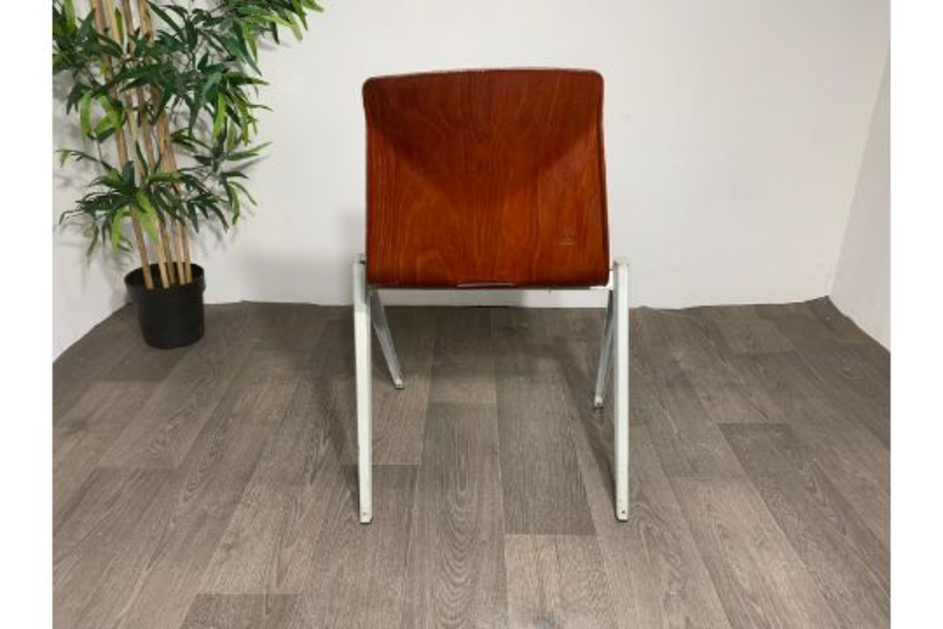 Thur Op Seat Stackable Chair in mahogany resin x2 - Image 5 of 6