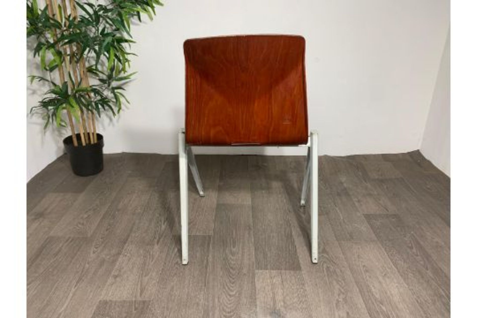 Thur Op Seat Stackable Chair in mahogany resin x2 - Image 4 of 6