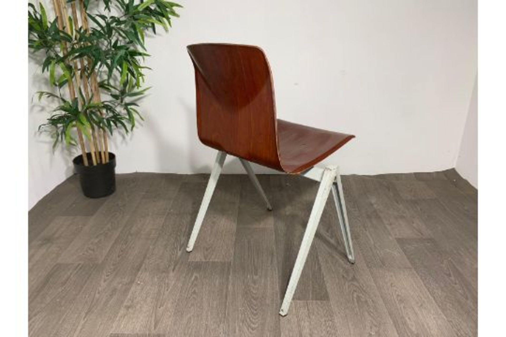 Thur Op Seat Stackable Chair in mahogany resin x2 - Image 4 of 6