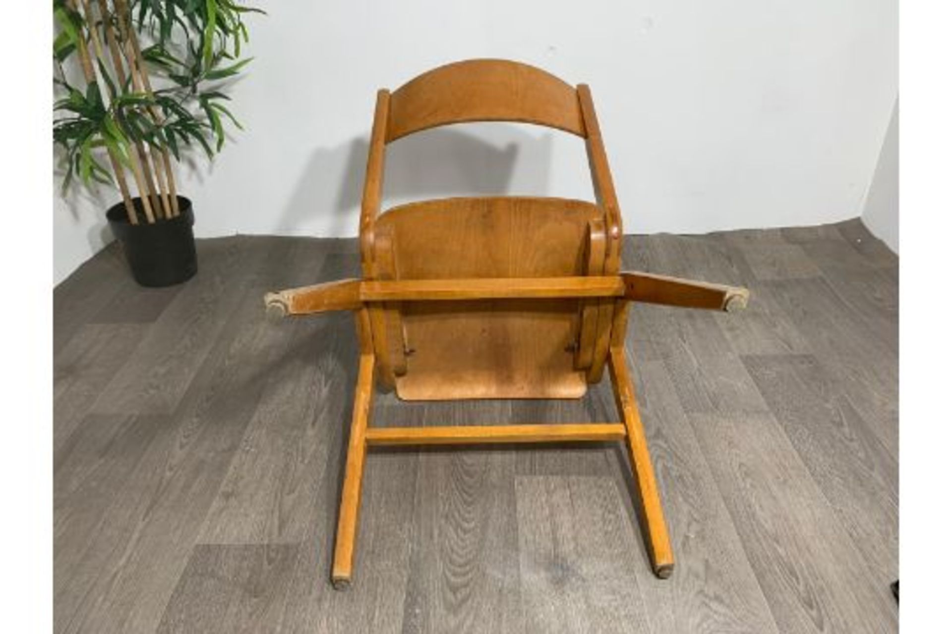 Mid century wooden chair x2 - Image 4 of 5