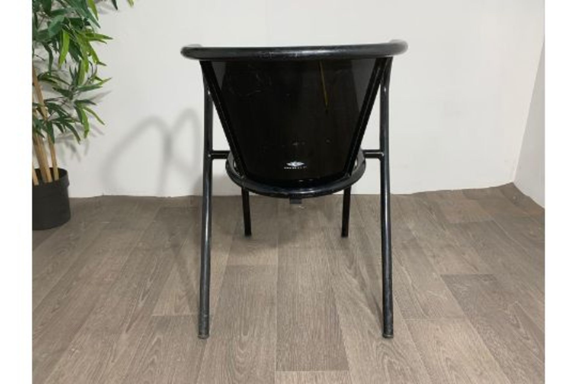 Adico 5008 Black Chair With Wooden Seat x2 - Image 5 of 7