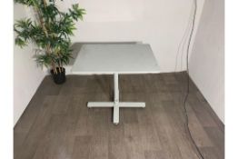 White Cast Iron Rectangular Table