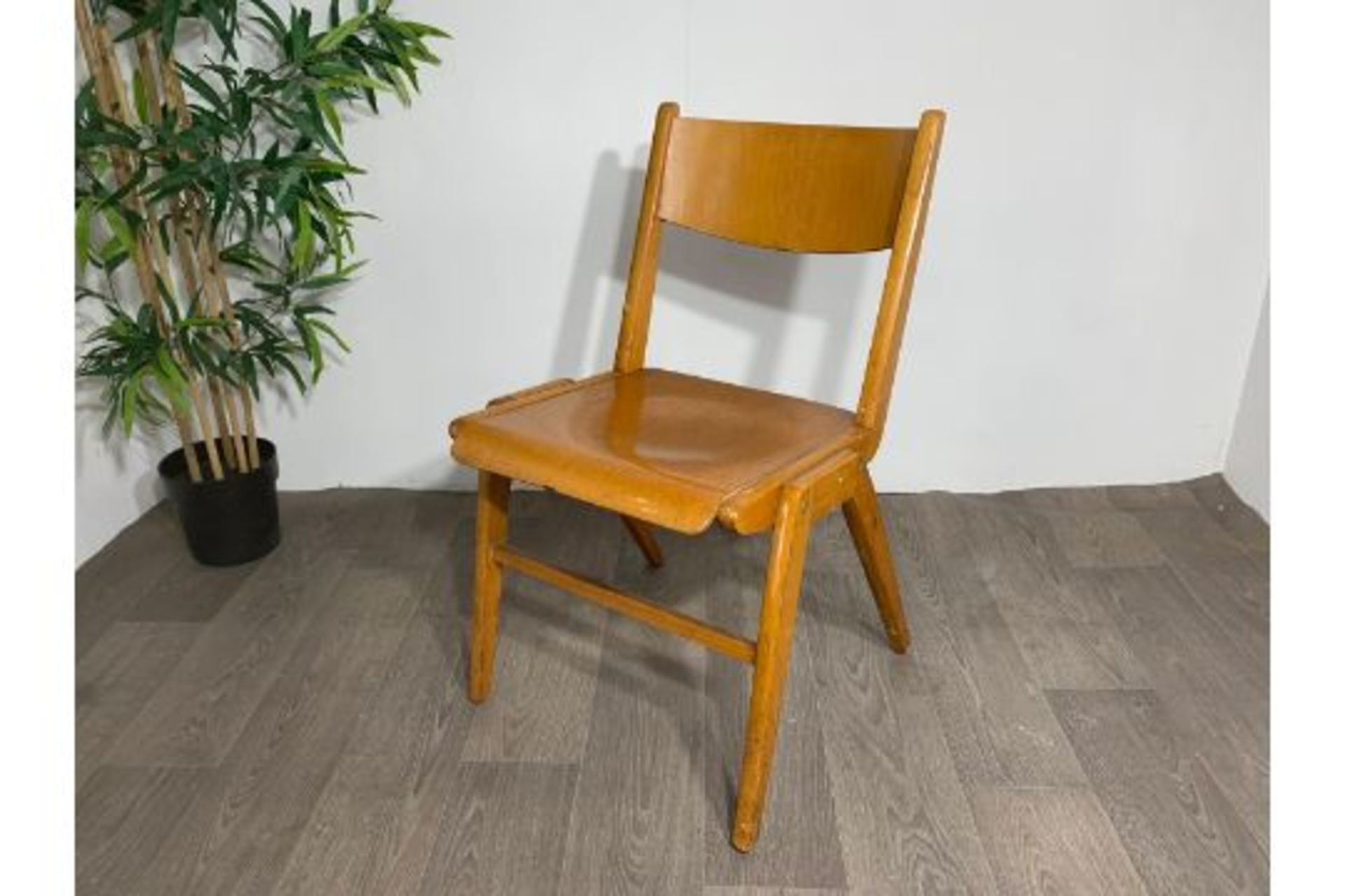 Mid Century Wooden Chair x2