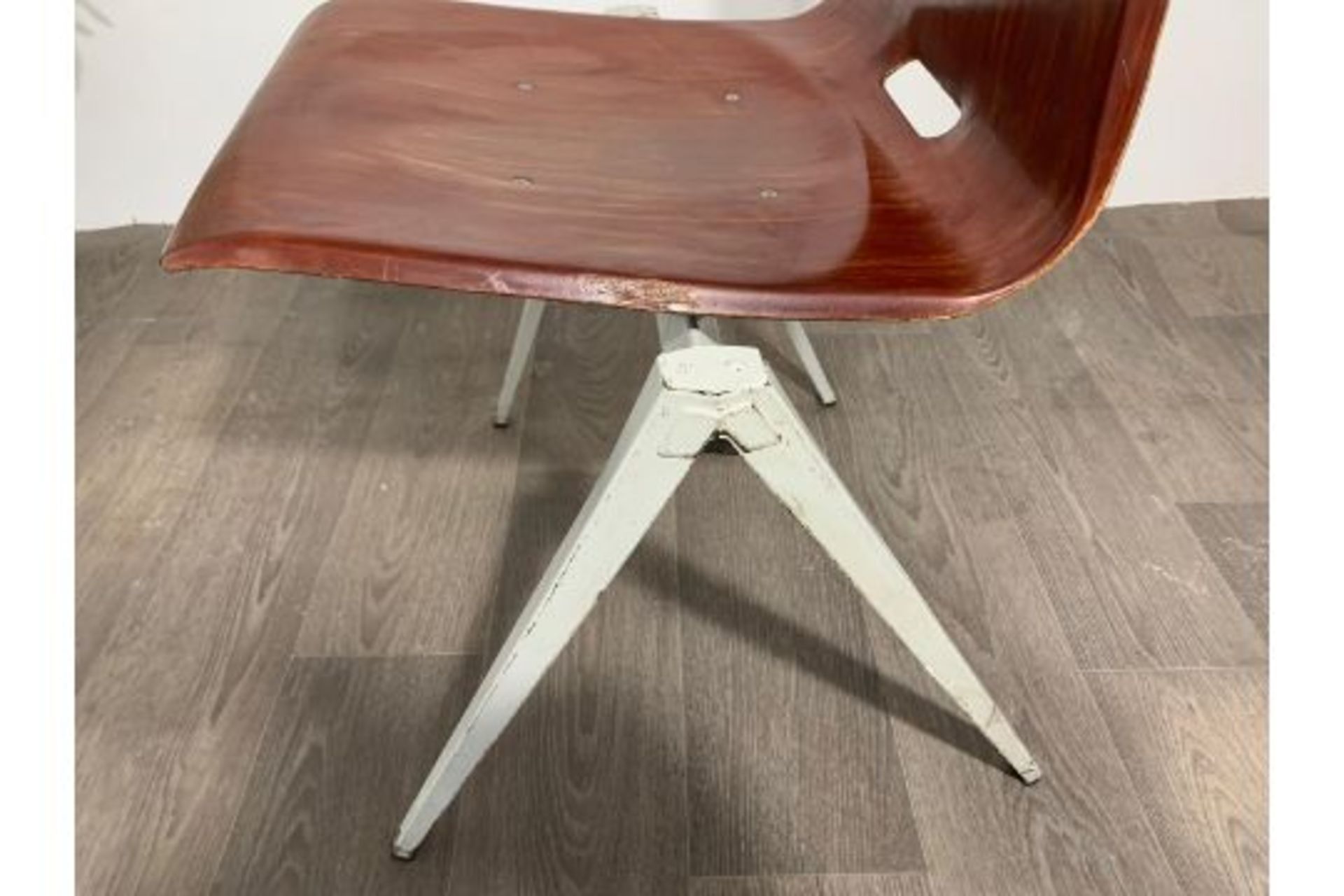 Thur Op Seat Stackable Chair in mahogany resin x2 - Image 2 of 6