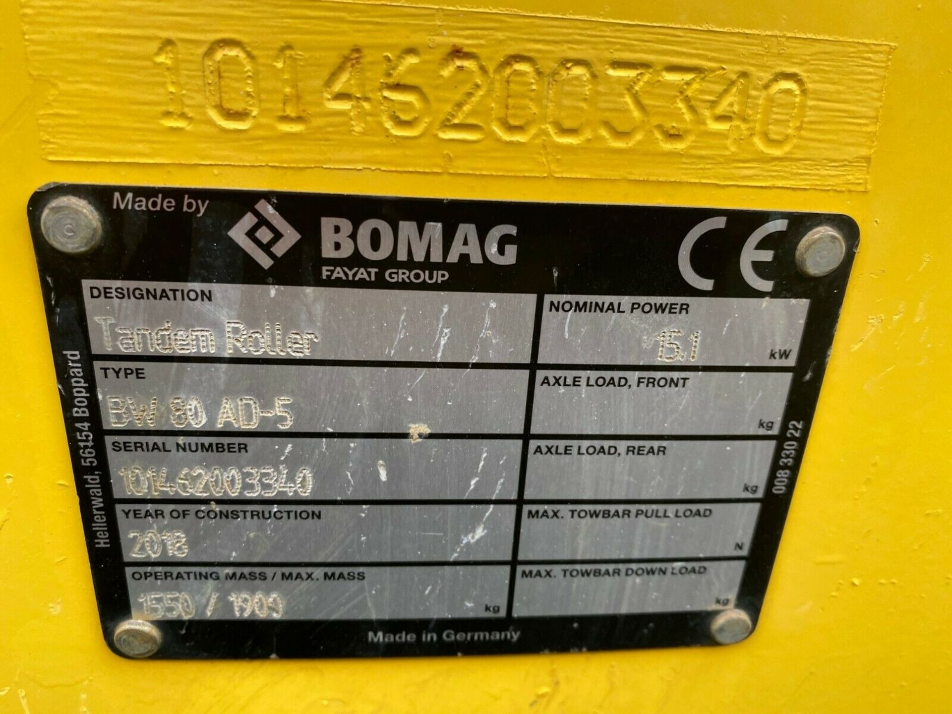 Bomag BW80 AD-5 Tandem Roller - Image 10 of 10