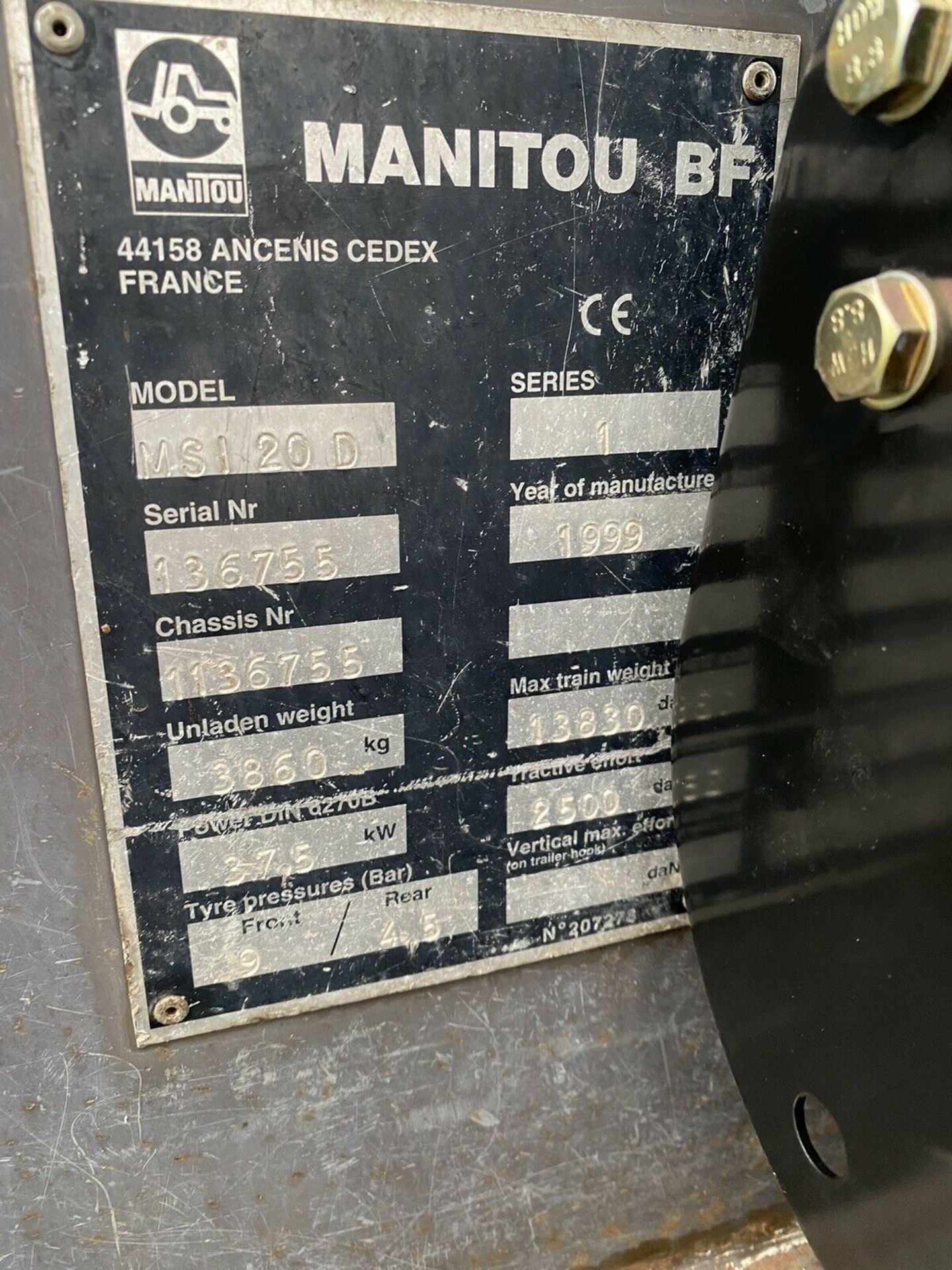 Manitou Forklift MS120 D Rough Terrain Forklift - Image 5 of 5
