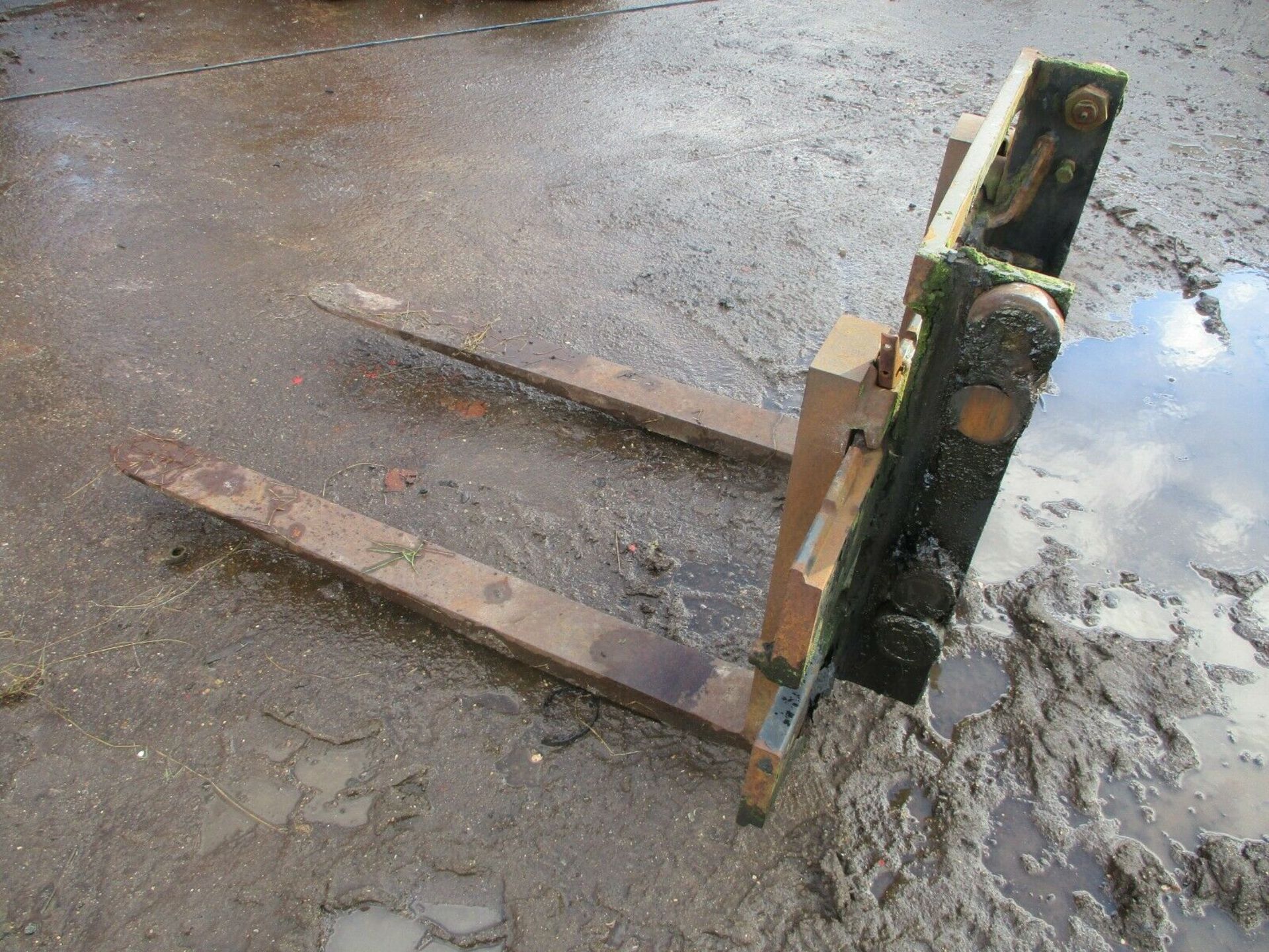 Forklift back plate and tines forks fork lift loader excavator - Image 3 of 3