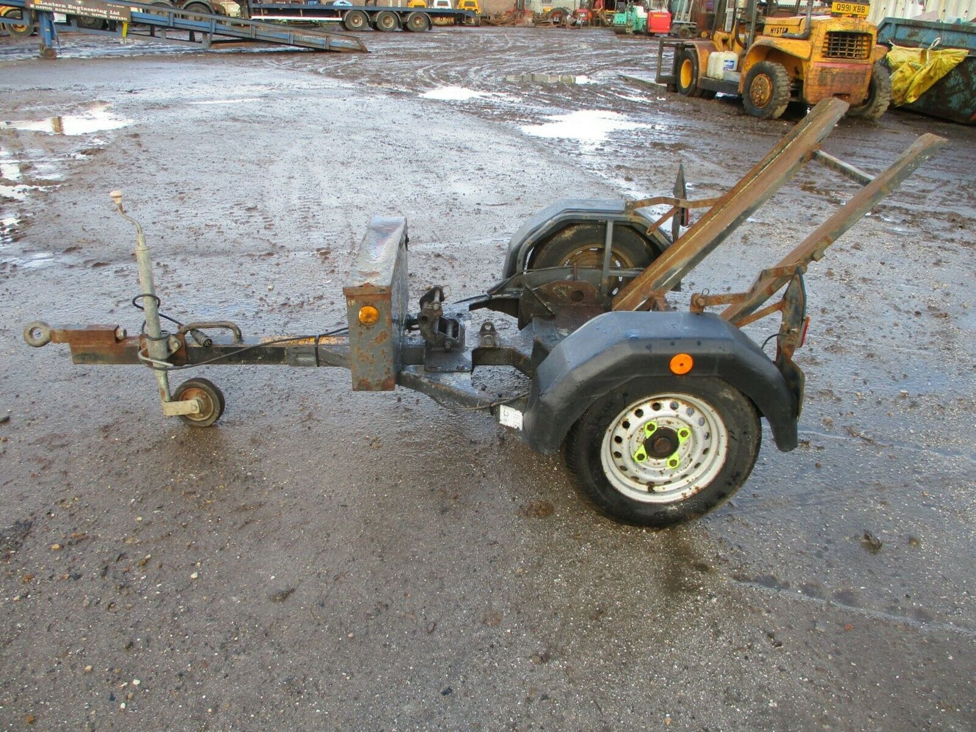 Terex benford MBR 71 walk behind vibrating roller trailer