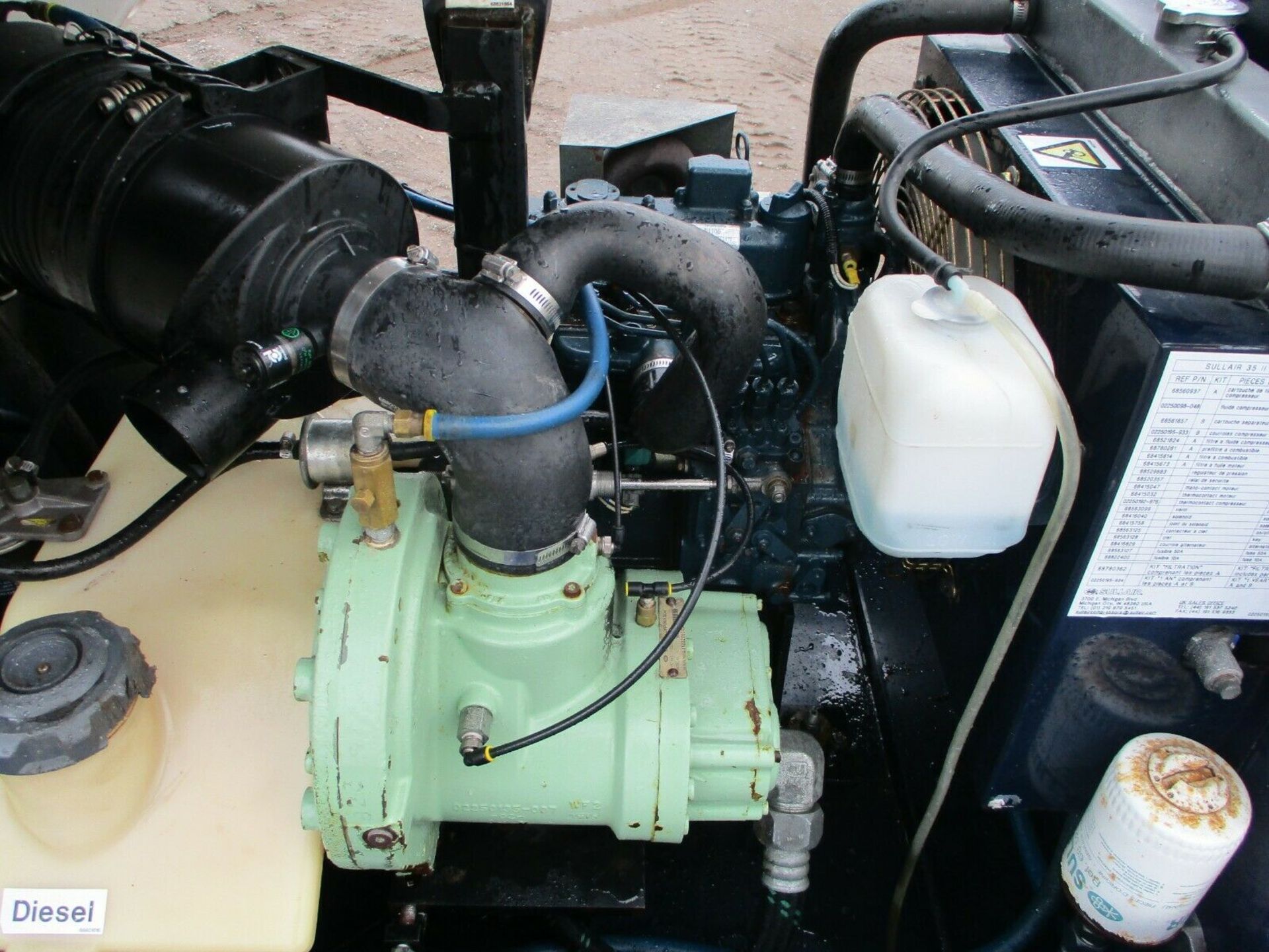 2012 Sullair 48K Kubota engine 85 CFM compressor 2 - Image 7 of 8