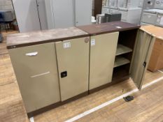 Storage Cabinets Double Door Shelved x 2