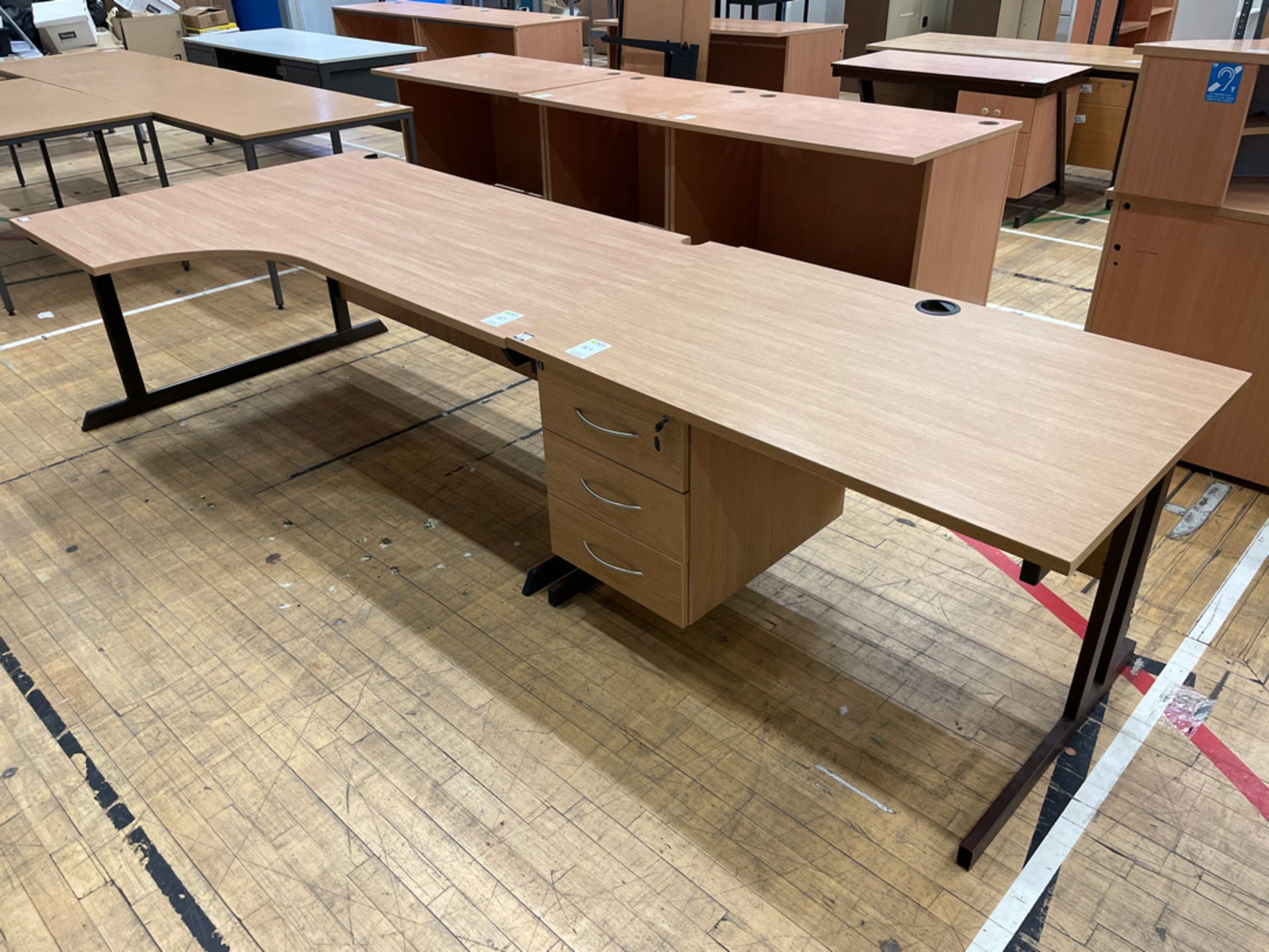 Office Desks x 2, Wooden Topped