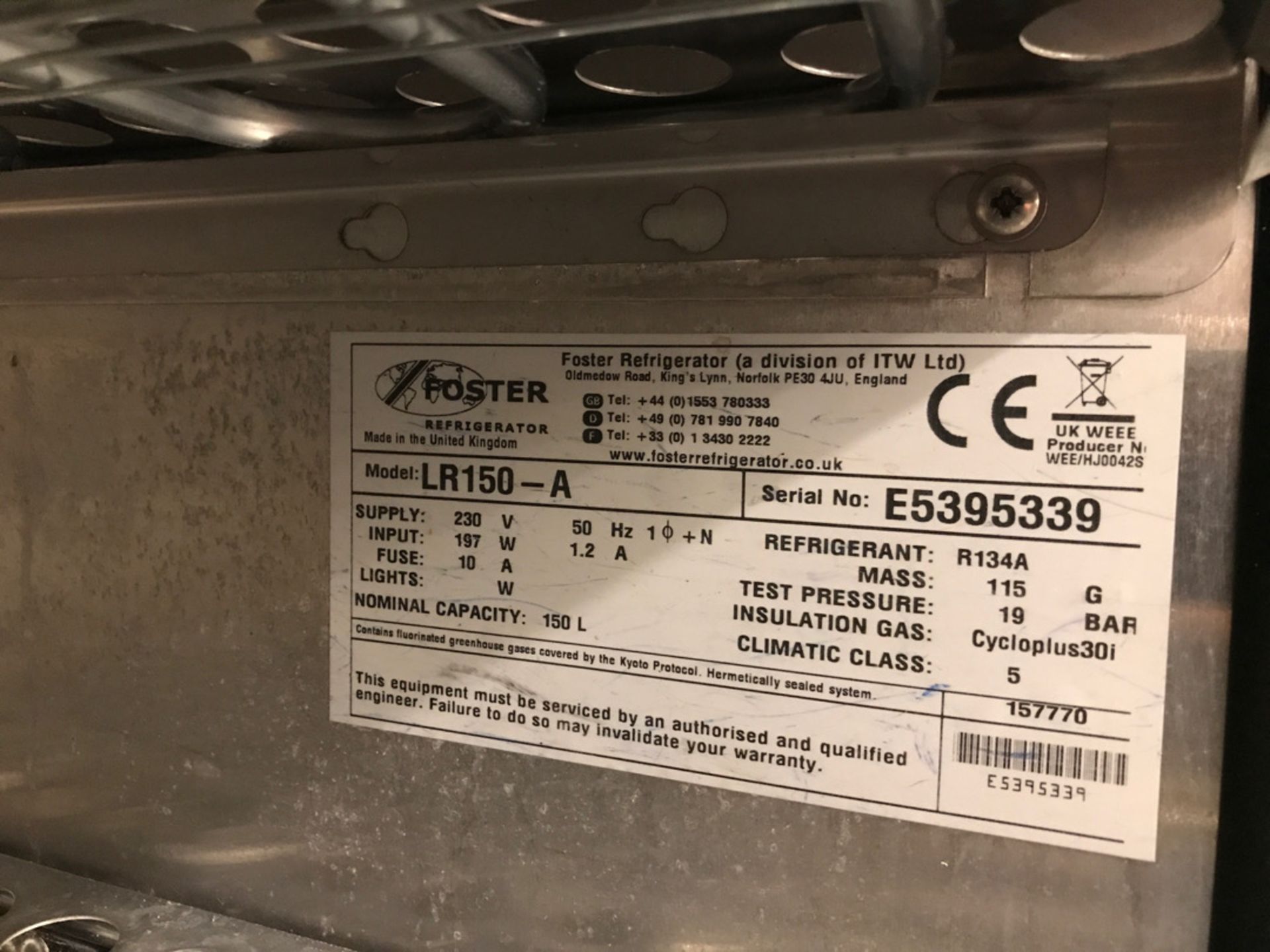 Foster Stainless Steel Freezer - Image 3 of 3