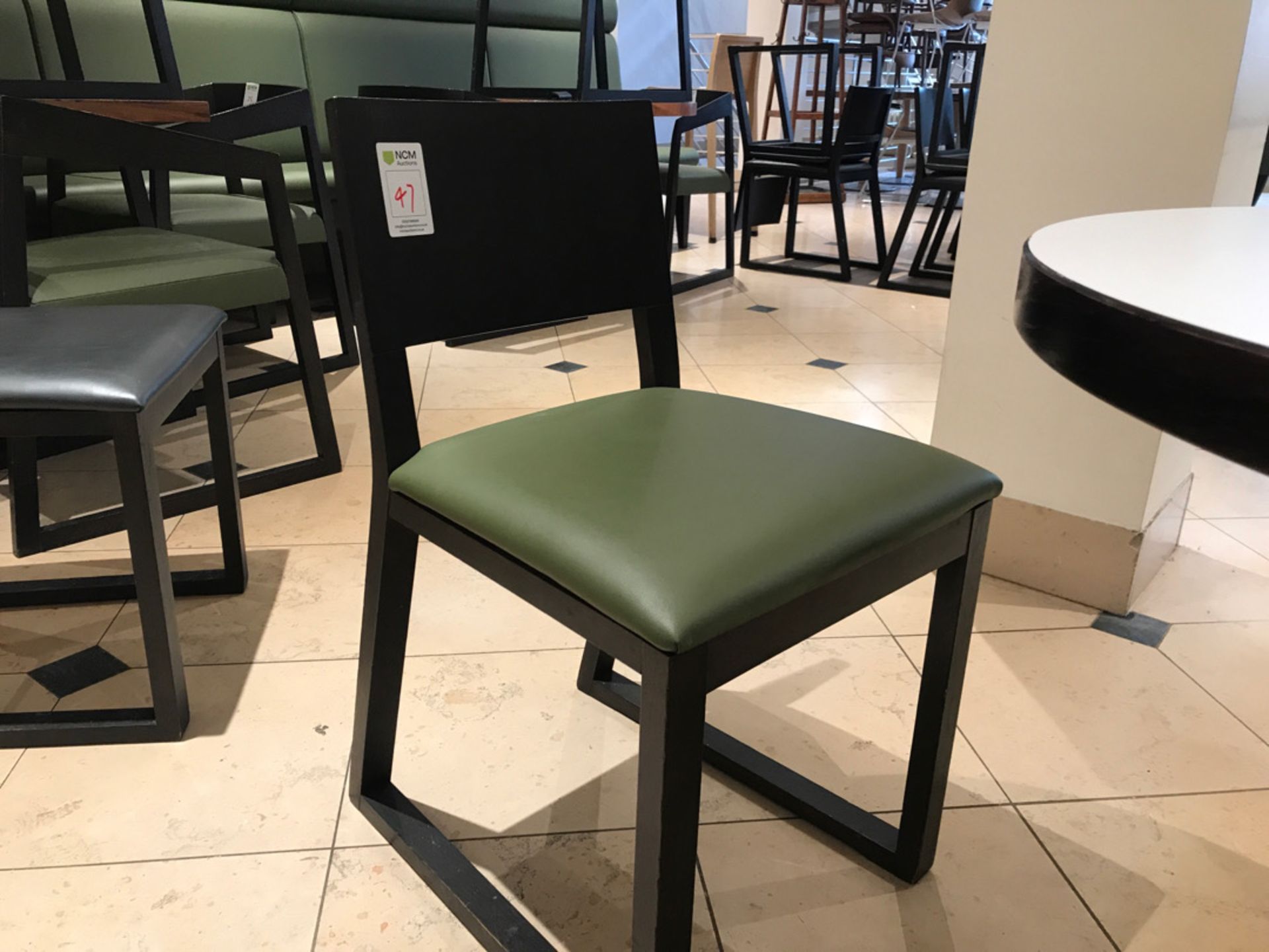 Pedestal table and two chairs - Image 3 of 3