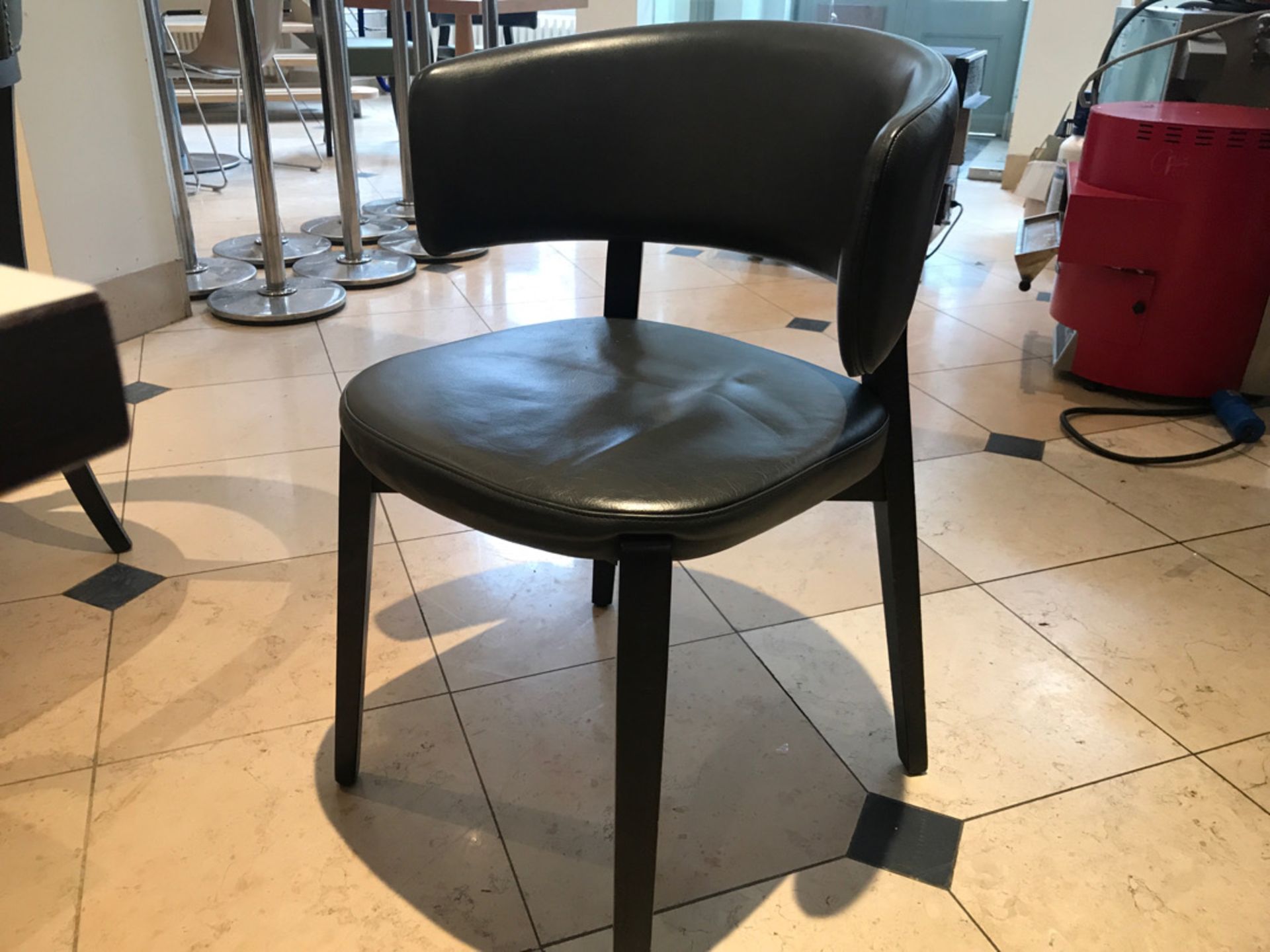 Pedestal table and two chairs - Image 3 of 3