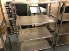 Stainless steel shelving unit