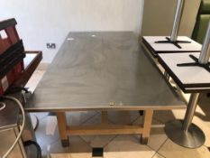 Stainless steel dining table