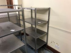 Stainless steel shelving unit