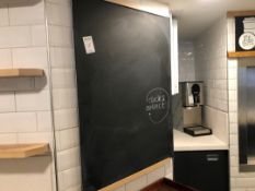 Two chalk display boards