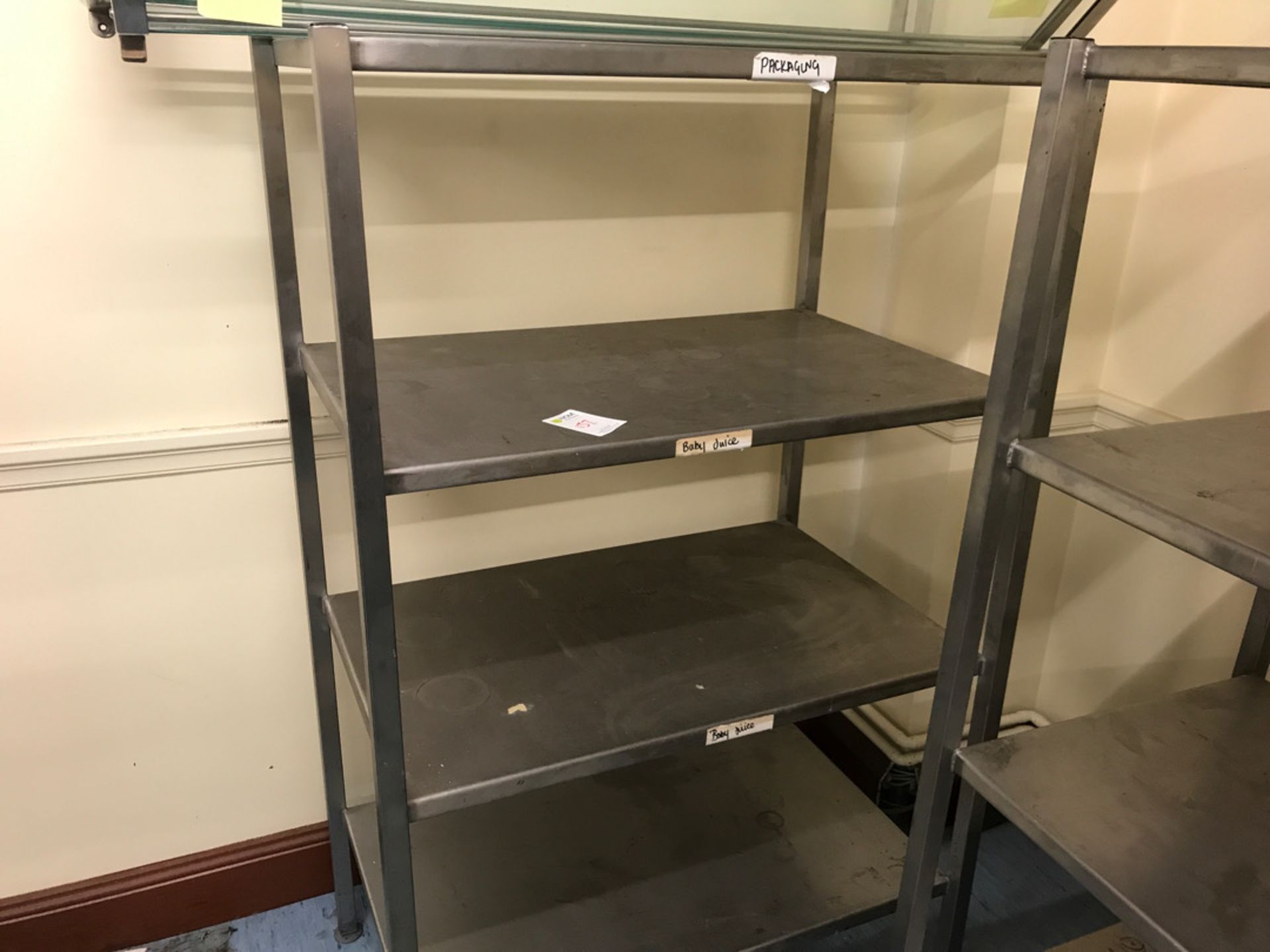 Stainless steel shelving unit