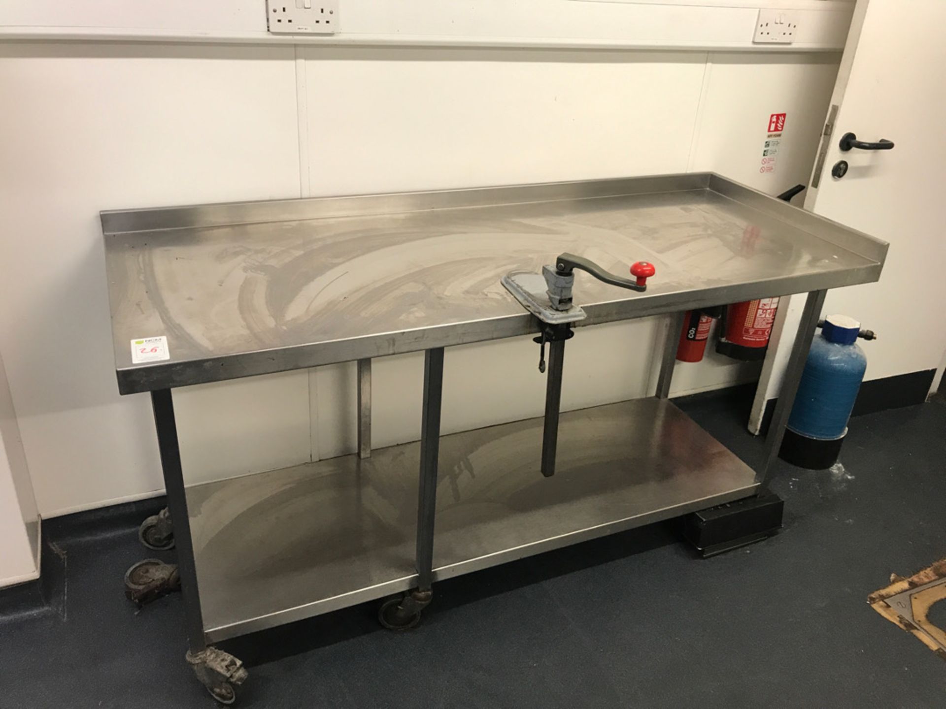 Stainless steel prep counter