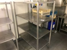 Stainless steel shelf unit