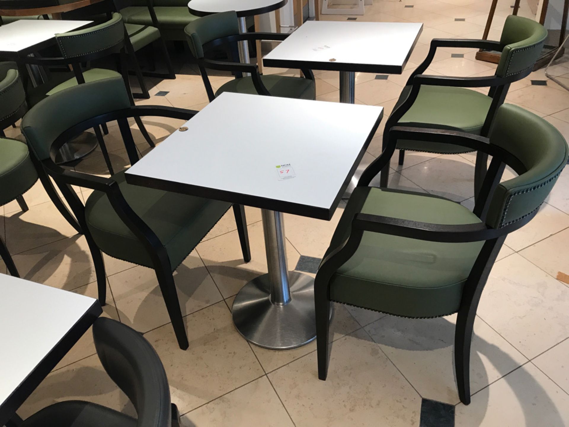 Pedestal table and two chairs