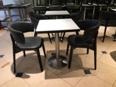 Pedestal table and two chairs