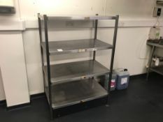 Stainless steel shelving unit