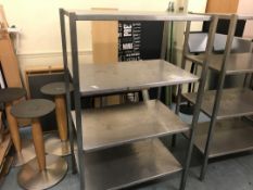 Stainless steel shelving unit