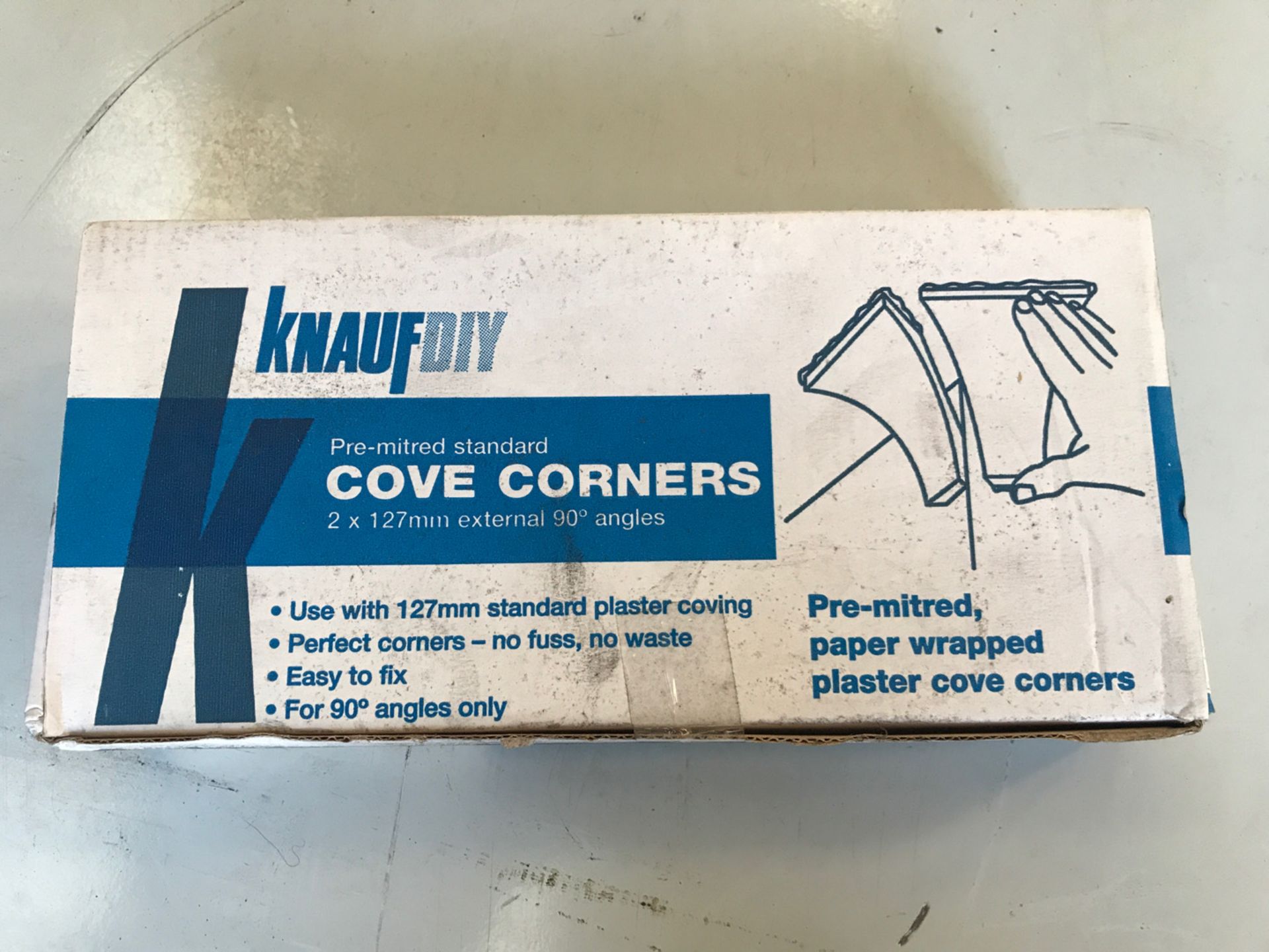 Pre-mitred standard Cove corners 2 X 127 mm. Exter