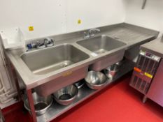 Stainless Steel Double Bowl Sink Unit