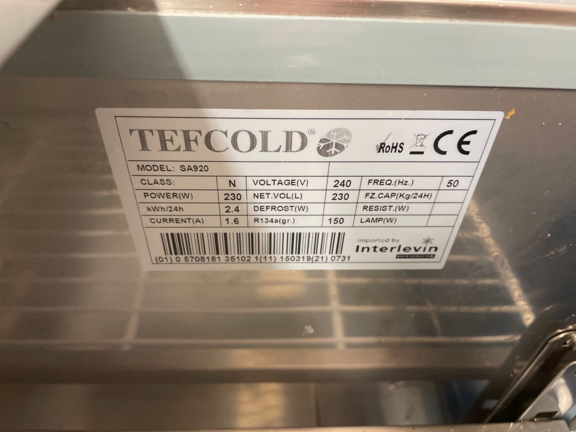 Tefcold SA920 Counter Refrigerator - Image 4 of 4