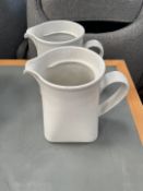 White Ceramic Jugs x 2