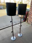 Matched Pair Of Free Standing Pedastal Lamps