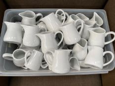 Qty Of White Ceramic Milk Jugs