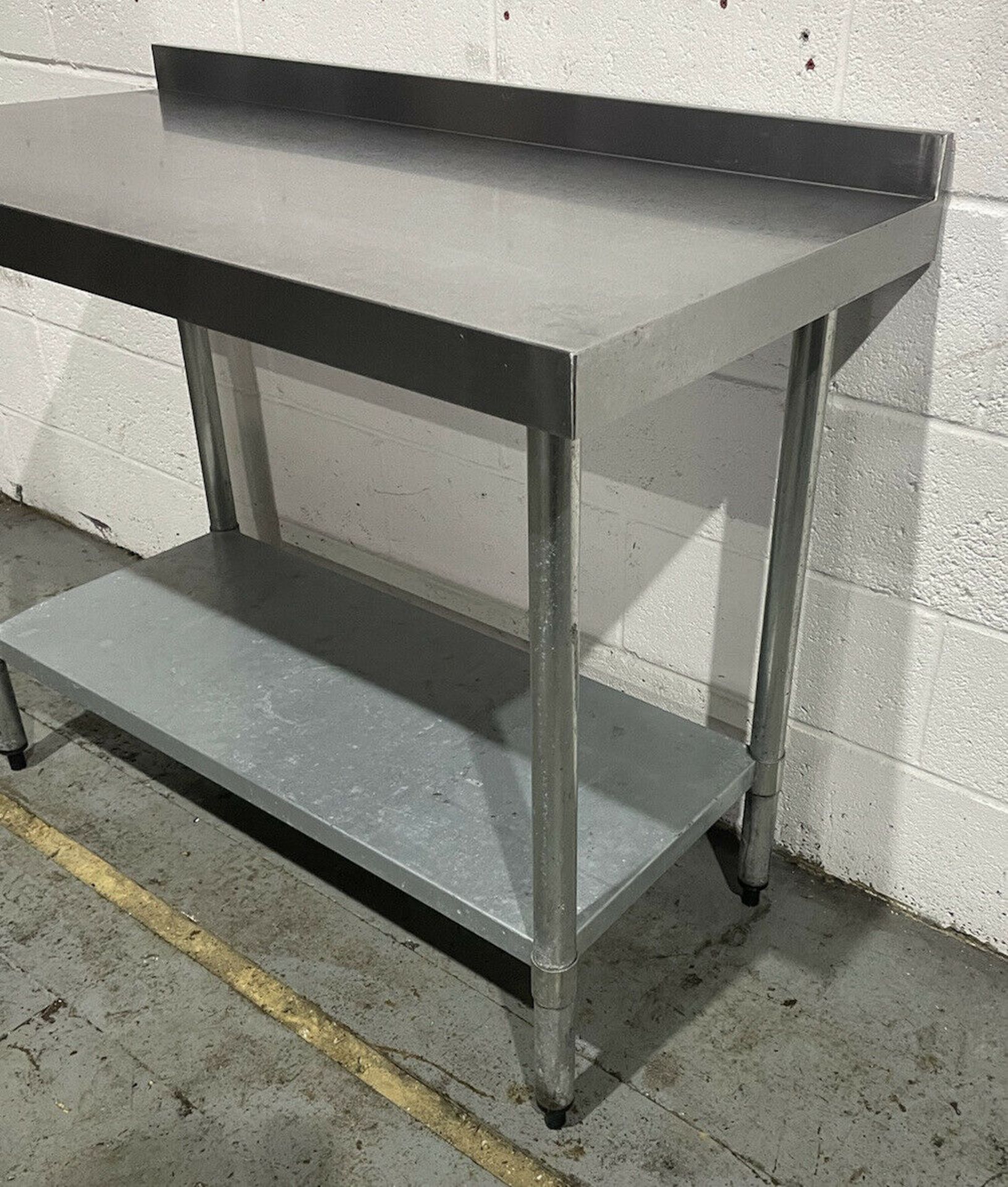 Stainless steel preperation table with upstand and - Image 4 of 4