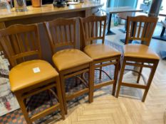 Wooden Bar Chairs x 4