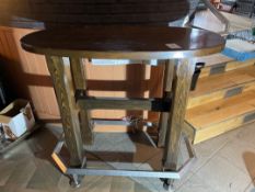Bar Style Wooden Oval Table